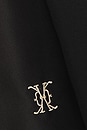 view 6 of 6 Off Shoulder Monogram Silk Top in Black