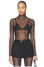 view 1 of 4 Petite Fleur Ls Turtleneck Top in Black