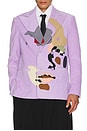 view 4 of 5 Patchwork Face Corduroy Suit Top in Purple