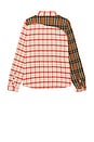 view 2 of 4 Patchwork Face Flannel Shirt in Red