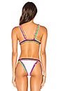 view 3 of 4 Yaz Bikini Top in White & Multi