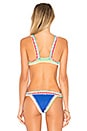 view 3 of 4 Tuesday Bikini Top in Royal & Multi