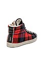 view 4 of 5 Plaid Sneaker in Red