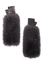 view 1 of 2 Faux Fur Gloves in Grey
