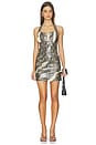 view 1 of 3 VESTIDO MARTYNA SNAKE SKIN MINI in Beige Snake Print