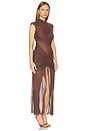 view 3 of 4 VESTIDO ANAI MESH in Brown