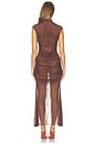 view 4 of 4 VESTIDO ANAI MESH in Brown