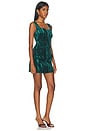 view 2 of 4 ROBE ADORA CRUSHED VELVET MINI  in Emerald