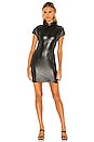 view 2 of 4 Pleather Mini Dress in Black
