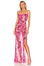 view 1 of 3 ROBE DE SOIRÉE SILK in Pink Rose