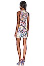 view 4 of 4 Deep V Tie Mesh Mini Dress in Multi