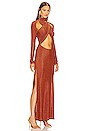 view 2 of 4 Glitter Wrap Dress in Brown