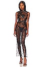 view 1 of 4 Dragon Lace Gown in Black