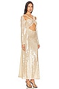 view 2 of 4 Pailette Cut Out Gown in Champagne