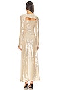 view 3 of 4 Pailette Cut Out Gown in Champagne