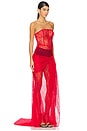 view 2 of 3 Lace Corset Gown in Red