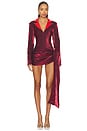 view 1 of 3 Jelixa Zip Up Wrap Blazer Dress in Aubergine