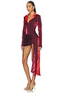 view 2 of 3 Jelixa Zip Up Wrap Blazer Dress in Aubergine
