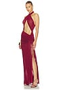view 2 of 3 x REVOLVE Mesh Wrap Gown in Ruby Red