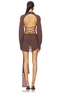 view 4 of 4 JEANNIE 미니 원피스 in Coffee Brown