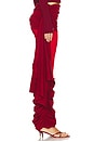 view 3 of 6 Pants With Leg Warmer in Red