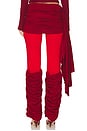view 4 of 6 Pants With Leg Warmer in Red