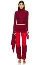 view 5 of 6 Pants With Leg Warmer in Red