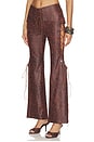 view 1 of 7 PANTALÓN LACE UP in Brown