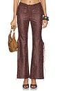 view 2 of 7 PANTALÓN LACE UP in Brown