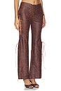 view 3 of 7 PANTALÓN LACE UP in Brown