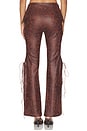 view 5 of 7 PANTALÓN LACE UP in Brown