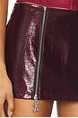 view 7 of 7 Bordeaux Mini Skirt With K Zipper in Purple