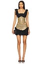 view 5 of 6 Marcela Combo Skirt in Gold