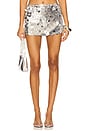 view 1 of 6 Sequin Mini Skirt in Silver