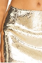view 6 of 6 Ling Gold Croc Skirt in Gold