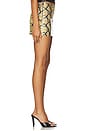 view 3 of 6 Snakeskin Mini Skirt in Tan