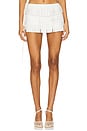 view 1 of 6 Hody Fringe Micro Mini Skirt in White
