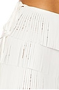 view 6 of 6 Hody Fringe Micro Mini Skirt in White