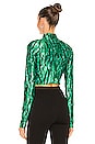 view 3 of 4 Qi Pao Top in Green Stripe