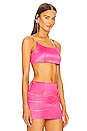view 2 of 5 Strap Diamante Top in Pink