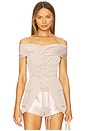 view 1 of 4 Off Shoulder Tie Top in Pink