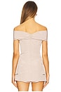 view 3 of 4 Off Shoulder Tie Top in Pink