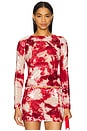 view 1 of 5 Sequin Top in Red