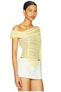 view 2 of 5 Chiffon Top in Pastel Yellow