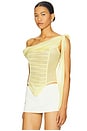 view 3 of 5 Chiffon Top in Pastel Yellow