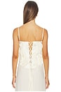 view 3 of 4 Emma Lace Up Bustier Top in White