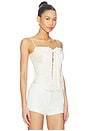 view 2 of 5 Yun Tassel Knot Corset Top in Ivory