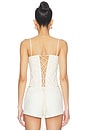 view 4 of 5 Yun Tassel Knot Corset Top in Ivory