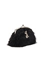 view 4 of 5 Ks Faux Fur Clutch in Black
