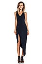 view 1 of 4 Asymmetrical Racerback Maxi Dress in Black